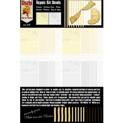 Stitched Lines and Rivets, Canvas / Stained (Beige and Grey) Transparent Decal (1x A5) Stitched Lines and Rivets, Canvas / Stained (Beige and Grey) Transparent Decal (1x A5)