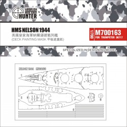 1/700 HMS Nelson 1944 Deck Painting Mask for Trumpeter kit #06717 1/700 HMS Nelson 1944 Deck Painting Mask for Trumpeter kit #06717