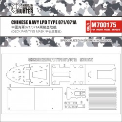 1/700 Chinese Navy LPD Type 071/071A Deck Painting Mask for Dream Model #DM70010 1/700 Chinese Navy LPD Type 071/071A Deck Painting Mask for Dream Model #DM70010