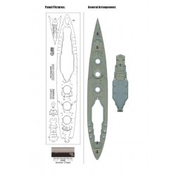 1/700 HMS Nelson-class Battleship Wooden Deck for Trumpeter kit #06717 1/700 HMS Nelson-class Battleship Wooden Deck for Trumpeter kit #06717