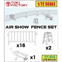 1/72 Airshow Fence (x16), Small Ladder (x2), Fire Extinguisher (x1) 1/72 Airshow Fence (x16), Small Ladder (x2), Fire Extinguisher (x1)