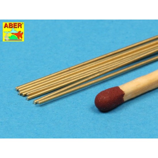 Brass Round Rods 0.6mm (Length: 250mm, 8pcs) Brass Round Rods 0.6mm (Length: 250mm, 8pcs)