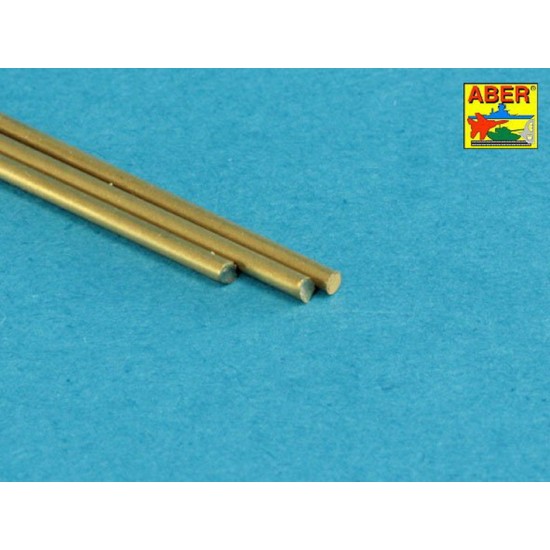 Brass Round Rods 1.2mm (Length: 250mm, 3pcs)