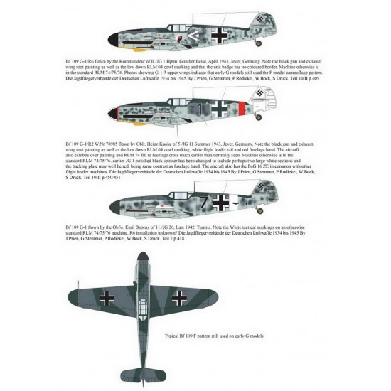 1/32 Messerschmitt Bf-109G-1 Conversion Set for Hasegawa kits