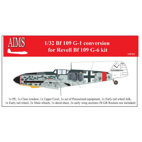 1/32 Messerschmitt Bf-109G-1 Conversion Set for Revell G-6 kits