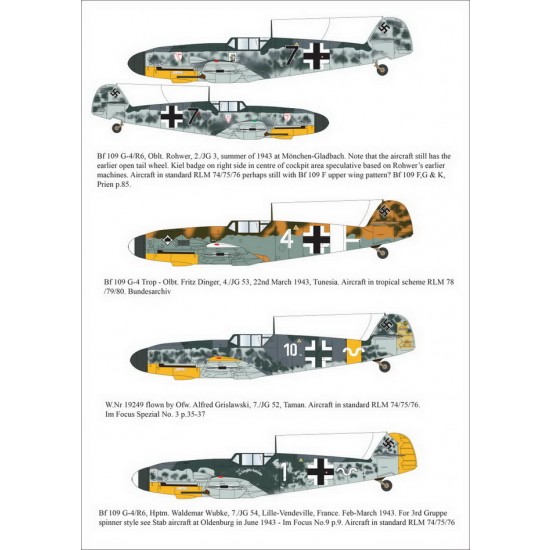 1/32 Messerschmitt Bf-109G-4 Conversion Set for Hasegawa/Revell G-6 kits