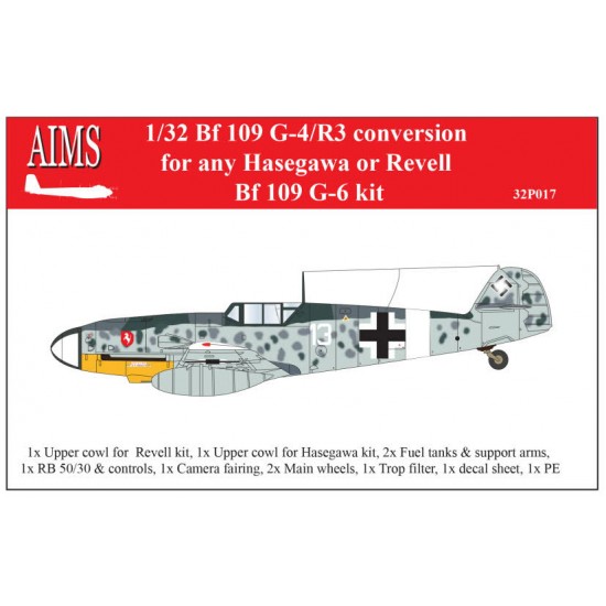 1/32 Messerschmitt Bf-109G-4/R3 Conversion Set for Hasegawa/Revell G-6