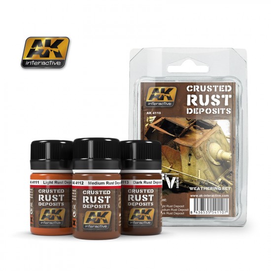 Weathering Set - Crusted Rust Deposits (3 x 35ml, Enamel)