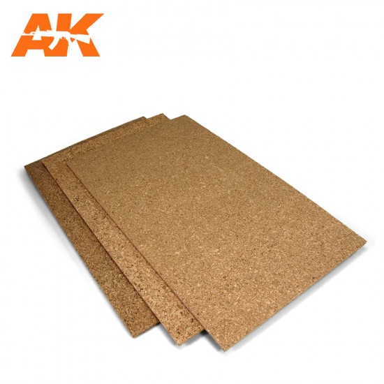 Cork Sheets - Coarse Grained #200 x 300 x 2mm (2 Sheets)