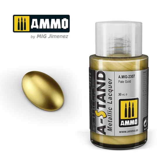 A-STAND Metallic Lacquer - Pale Gold (30ml) A-STAND Metallic Lacquer - Pale Gold (30ml)