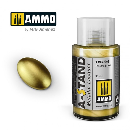 A-STAND Metallic Lacquer - Polished Brass (30ml) A-STAND Metallic Lacquer - Polished Brass (30ml)