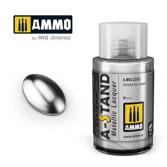 A-STAND Metallic Lacquer - Chrome for Lexan (30ml) A-STAND Metallic Lacquer - Chrome for Lexan (30ml)