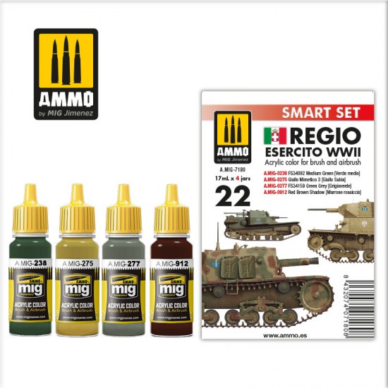 Smart Acrylic Paint Set - WWII Regio Esercito (4x 17ml)