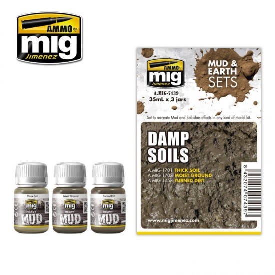 Damp Soils Set - Mud and Earth Effect (3 x 35ml)