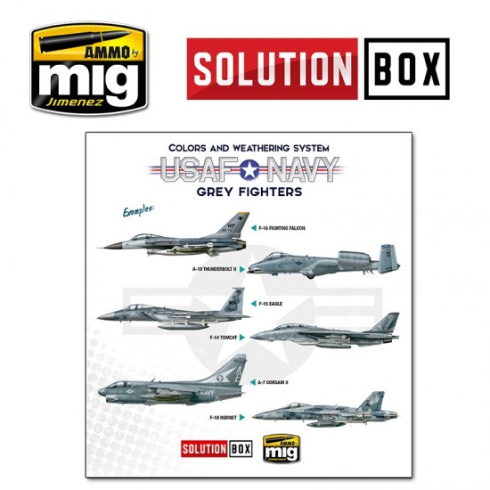 Solution Box - USAF Navy Grey Fighters Colours and Weathering System
