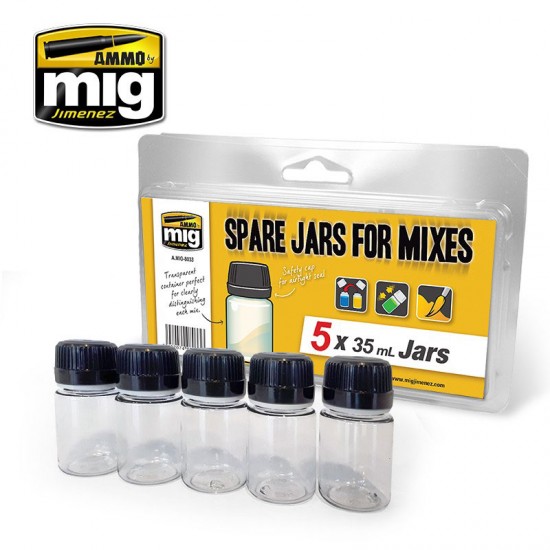 Spare Big Jars for Mixing (5 x 35ml empty bottle)