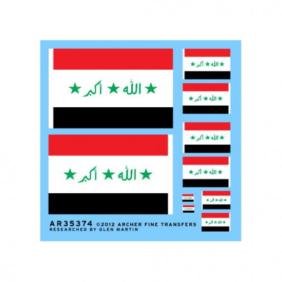 1/35 Iraq Flags Decals (Dry Transfers)