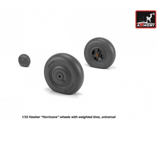 1/32 Hawker Hurricane Wheels w/Weighted Tyres