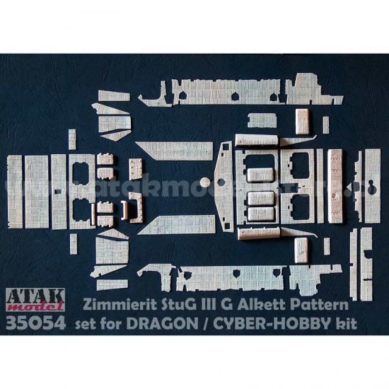 1/35 StuG III G (Type Alkett) Zimmerit set for Dragon/Cyber-Hobby kits