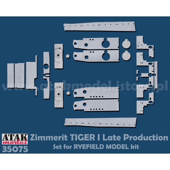 1/35 Tiger I Late Production Zimmerit set for Rye Field Model RM-5015 kits