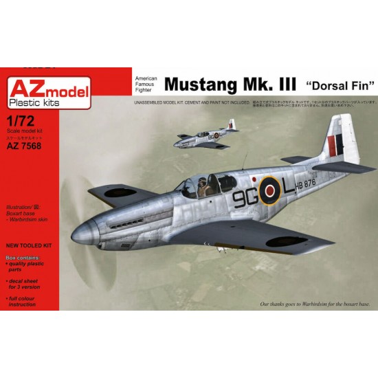 1/72 P-51B Mustankg Mk.III Dorsal Fin Fighter 1/72 P-51B Mustankg Mk.III Dorsal Fin Fighter