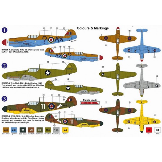 1/72 Messerschmitt Bf 109F-4 Captured 1/72 Messerschmitt Bf 109F-4 Captured