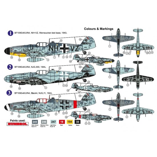 1/72 Messerschmitt Bf 109G-6/U/N4 with FuG350 Naxos Fighter 1/72 Messerschmitt Bf 109G-6/U/N4 with FuG350 Naxos Fighter