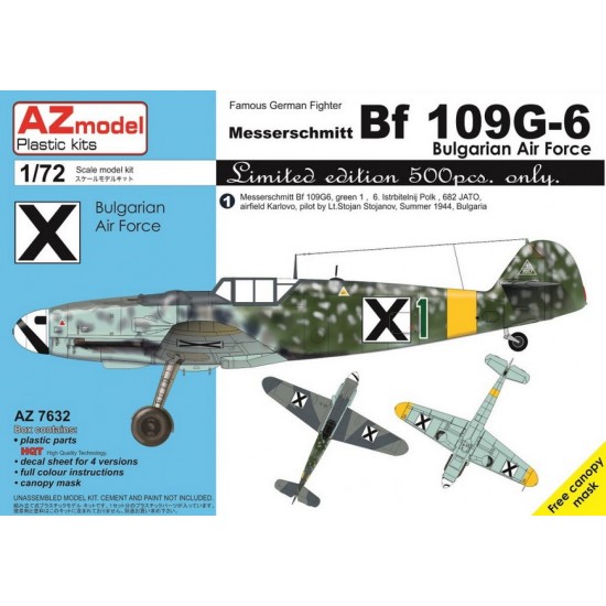 1/72 Messerschmitt Bf 109G-6 Bulgarian Air Force Fighter 1/72 Messerschmitt Bf 109G-6 Bulgarian Air Force Fighter