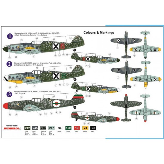 1/72 Messerschmitt Bf 109G-6 Bulgarian Air Force Fighter 1/72 Messerschmitt Bf 109G-6 Bulgarian Air Force Fighter