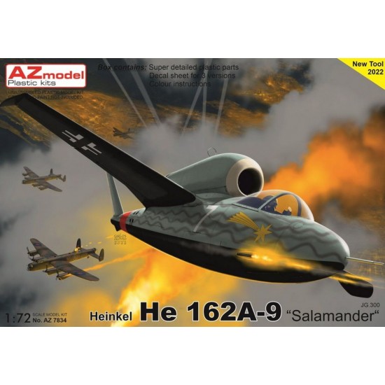 1/72 Heinkel He 162A-9 Salamander JG300 Jet Fighter 1/72 Heinkel He 162A-9 Salamander JG300 Jet Fighter