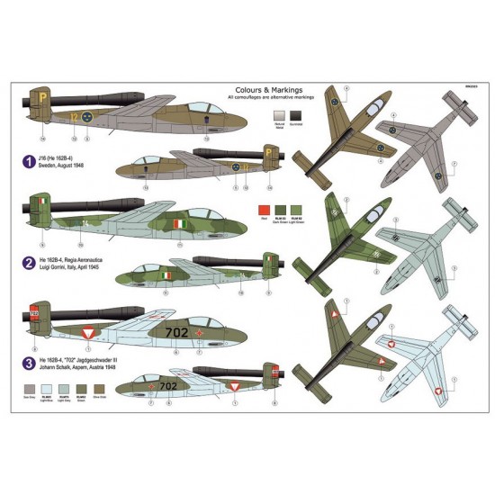 1/72 Heinkel He 162B-4 Volksjager 46 Jet Fighter 1/72 Heinkel He 162B-4 Volksjager 46 Jet Fighter