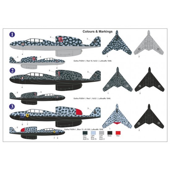 1/72 Gotha P.60N-1 Nachtjager Luftwaffe 1946 Fighter 1/72 Gotha P.60N-1 Nachtjager Luftwaffe 1946 Fighter