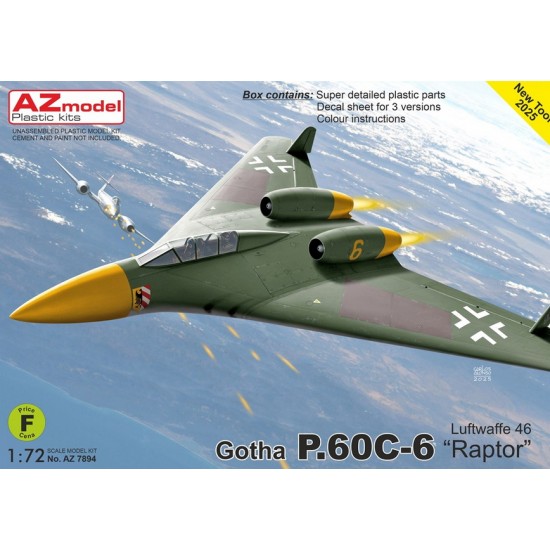 1/72 Gotha P.60C-6 Raptor Luftwaffe 1946 Fighter 1/72 Gotha P.60C-6 Raptor Luftwaffe 1946 Fighter