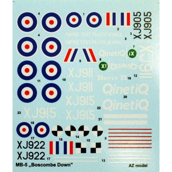 1/72 Martin Baker M.B.5 Decal Boscombe Down 1/72 Martin Baker M.B.5 Decal Boscombe Down