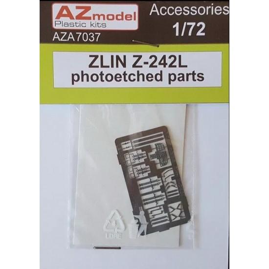 1/72 Zlin Z-242L Instrument Panel and Seatbelts Photo-etched parts 1/72 Zlin Z-242L Instrument Panel and Seatbelts Photo-etched parts