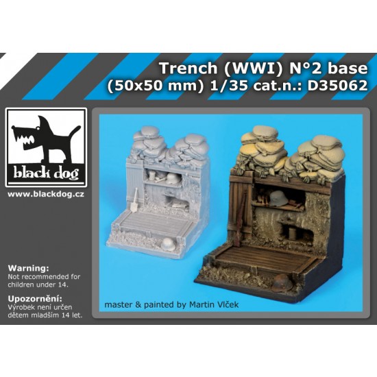 1/35 WWI Trench Section Diorama Base No.2 (50mm x 50mm)