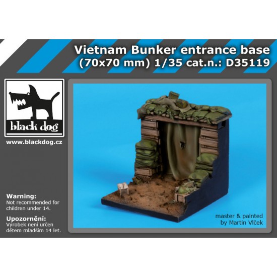 1/35 Vietnam Bunker Base (70mm x 70mm)