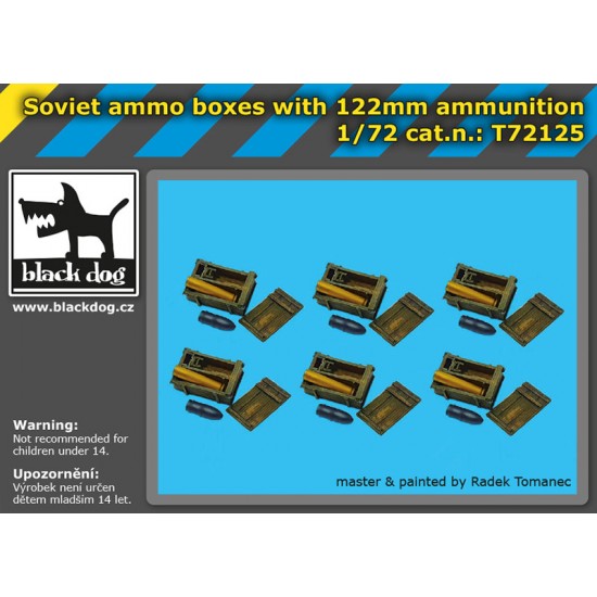 1/72 Soviet Ammo Boxes w/122mm Ammunition