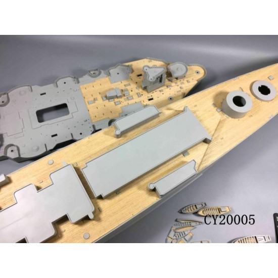 1/200 HMS Hood Battlecruiser Wooden Deck w/Metal Chain for Trumpeter kits #03710