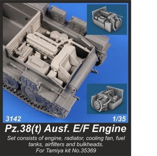 1/35 Pz.38(t) Ausf. E/F Engine Detail Set for Tamiya kits