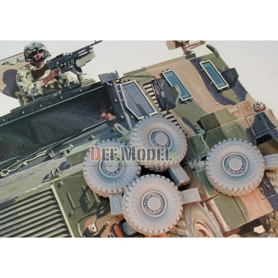 1/35 Australia IMV Bushmaster Sagged Wheels Set for Showcase Models kit #35001 (4 wheels)