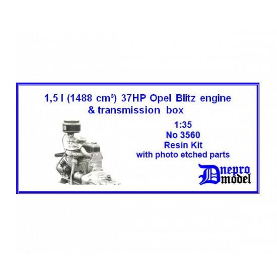 1/35 1.5L (1488 cm3) 37HP Opel Blitz Engine & Transmissions Box
