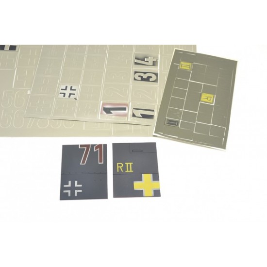 1/35 WWII German Crosses and Numbers Stencils Early + Late Paint Masks