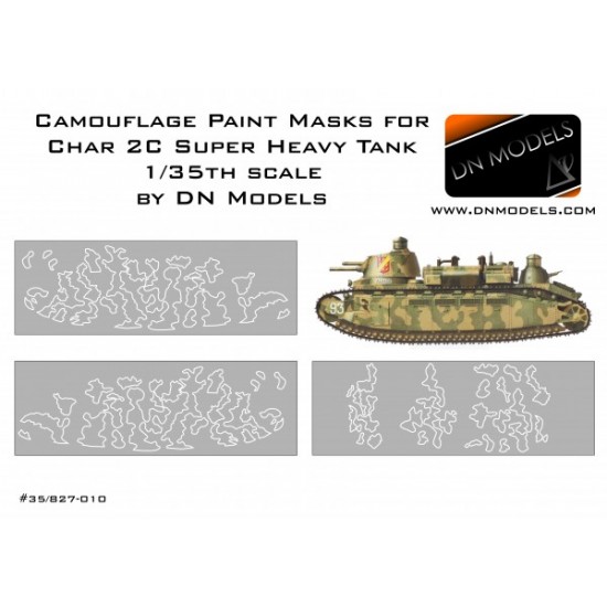1/35 Char 2C Super Heavy Tank Camouflage Paint Masks for Meng #TS-009