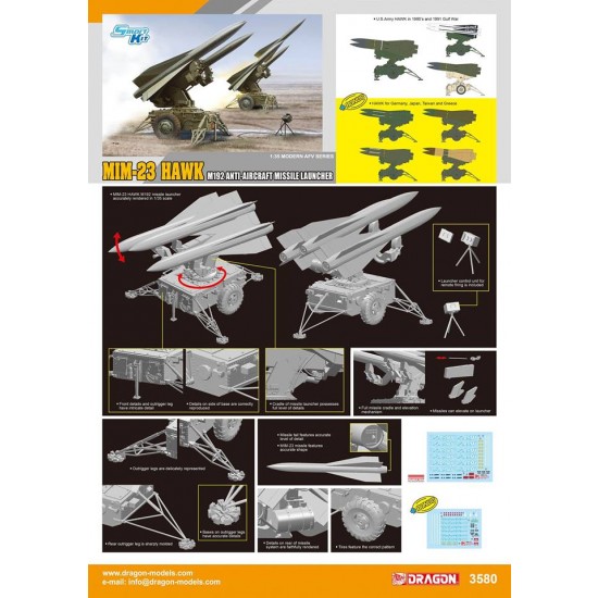 1/35 MIM-23 HAWK M192 Anti-aircraft Missile Launcher