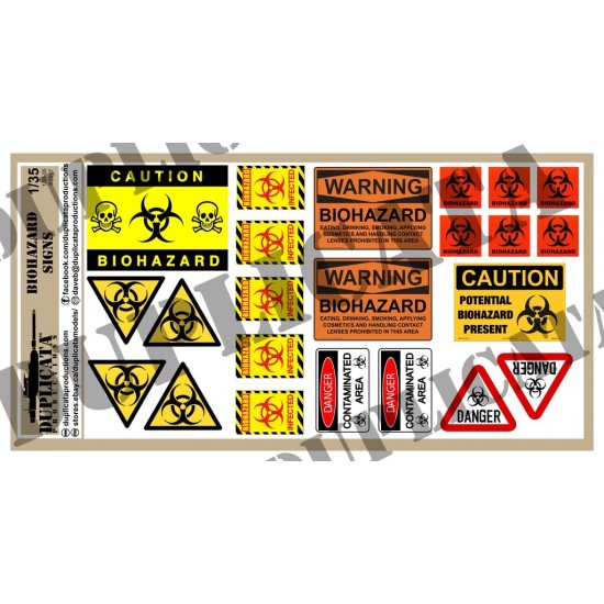 1/35 Zombie Biohazard Signs
