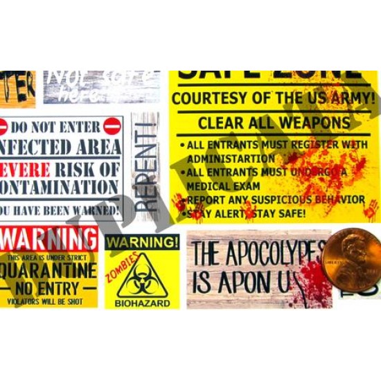 1/35 Zombie Apocalypse Signs