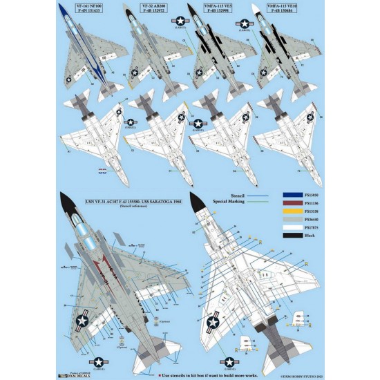 1/48 USN/MC F-4B/J/N Phantom Decal #5 for Academy/Hasegawa/Italeri/Revell/Tamiya 1/48 USN/MC F-4B/J/N Phantom Decal #5 for Academy/Hasegawa/Italeri/Revell/Tamiya