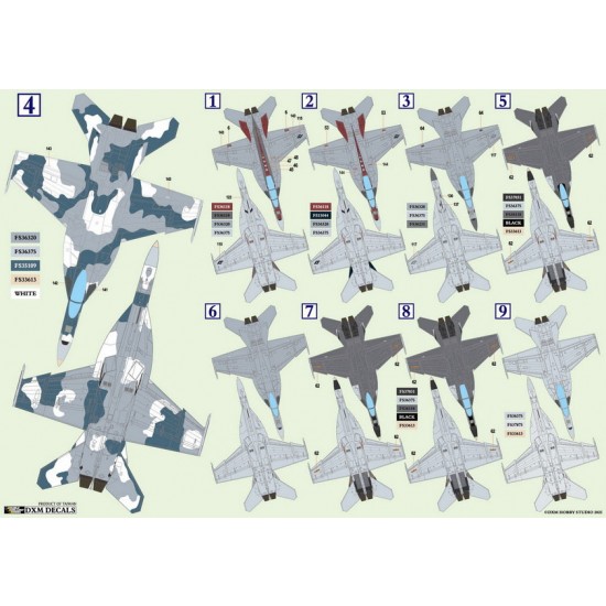 1/48 USN F/A-18E/F Super Hornet VFA-22/VFC-12 Decals for Hasegawa/Meng/Revell 1/48 USN F/A-18E/F Super Hornet VFA-22/VFC-12 Decals for Hasegawa/Meng/Revell