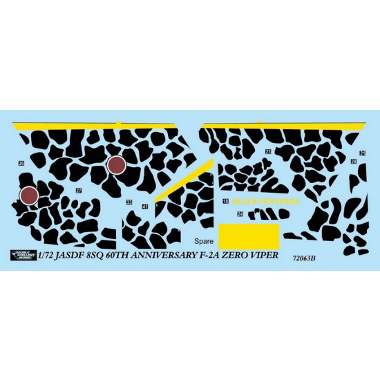1/72 JASDF F-2A Viper Zero 8SQ 60th Anni 2020 Panther Spots Decals for Hasegawa/FineMolds 1/72 JASDF F-2A Viper Zero 8SQ 60th Anni 2020 Panther Spots Decals for Hasegawa/FineMolds